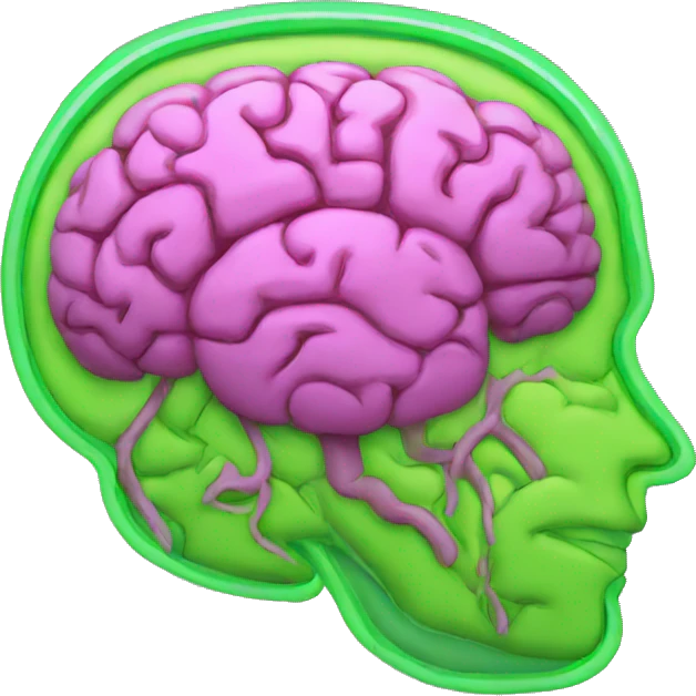 neon brain emoji