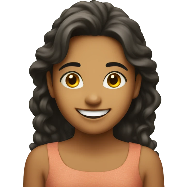 A delighted Latin girl emoji