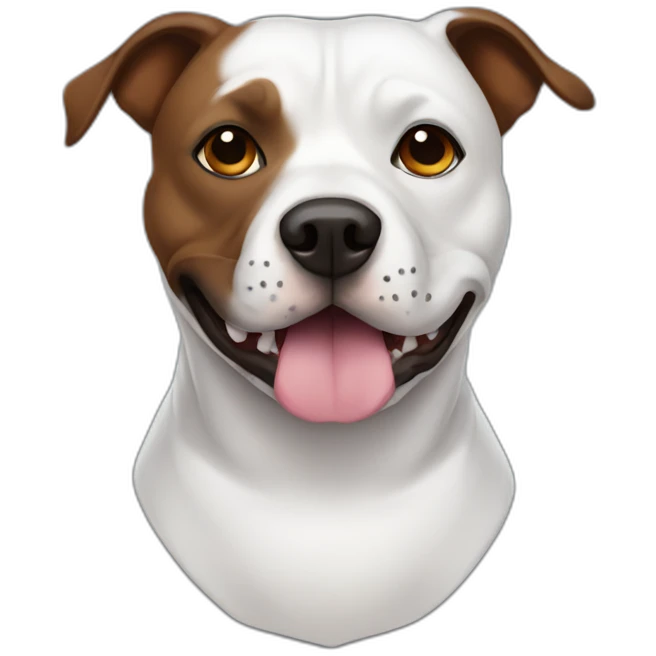 Brown staffy in ghost costume emoji
