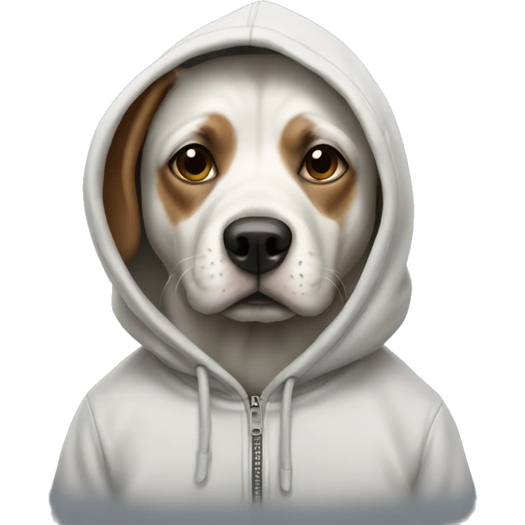 Dog wearing a hoodie emoji