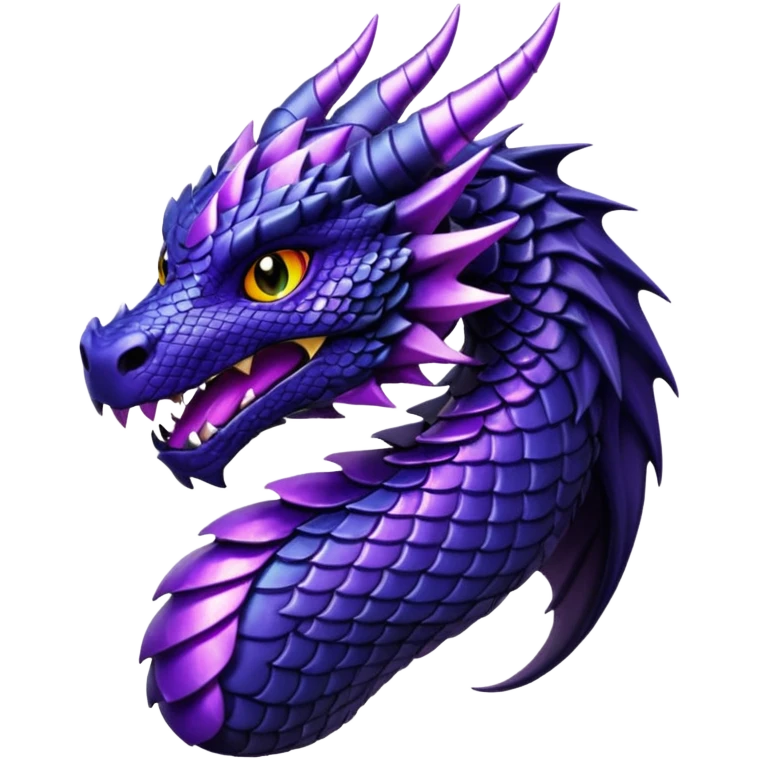 black dragon with purple shimmer emoji