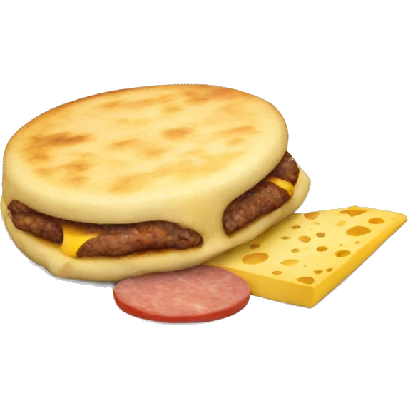 venezuelan arepa whit meat and cheese emoji
