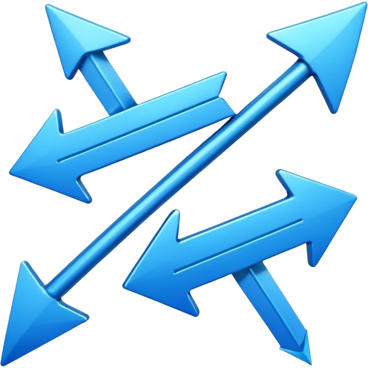 mac os icon conversion, rotation arrows, vivid blue, skeuomorphic emoji