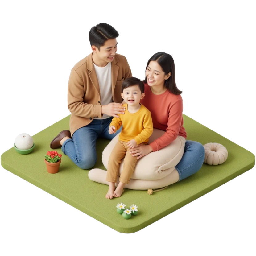 family photo in 3d emoji