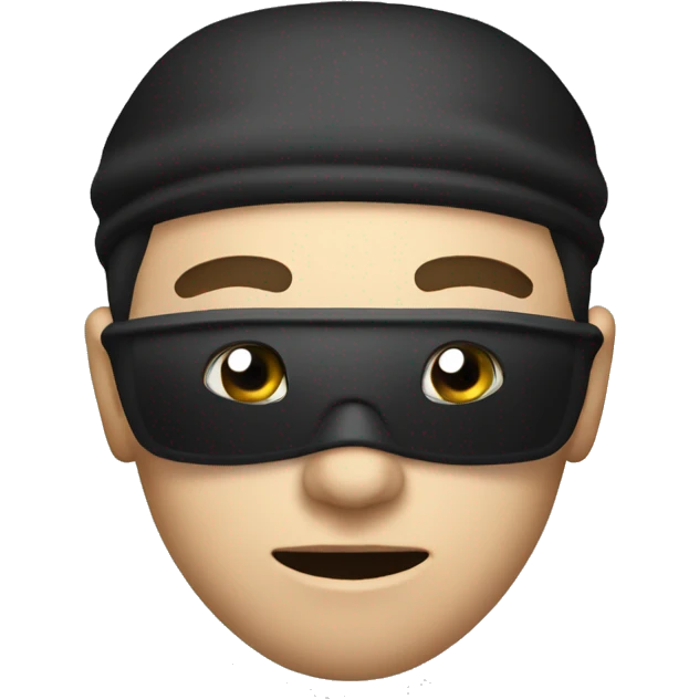 Robber in white black emoji