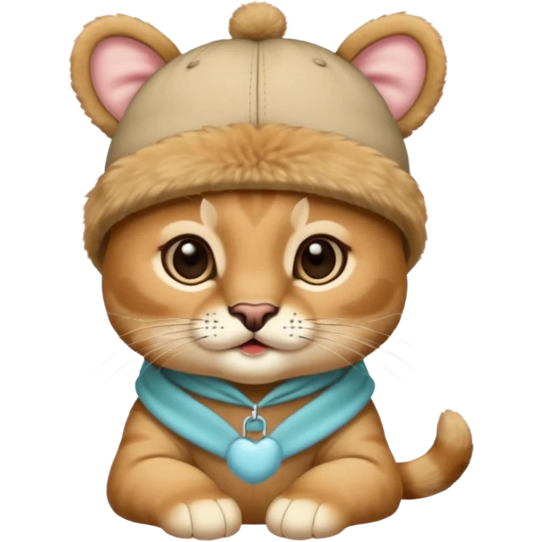 puma wearing a baby hat emoji