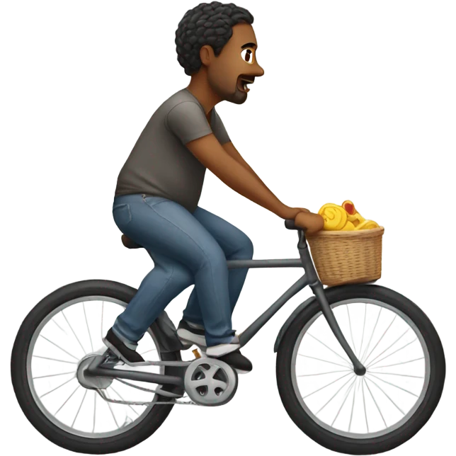 Pregnant man riding a bike emoji