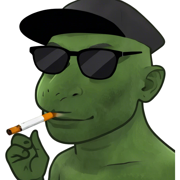 Black man smoking a spliff emoji