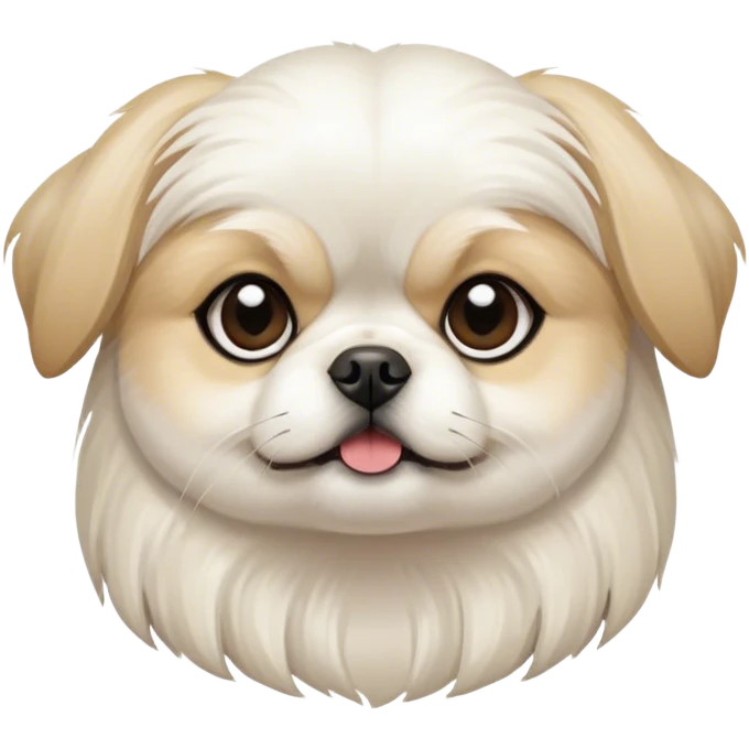 Pekinese white small dog   emoji