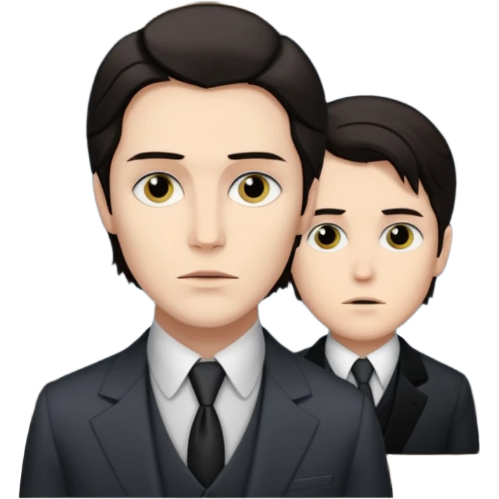 Dorian Gray looks at his portrait emoji