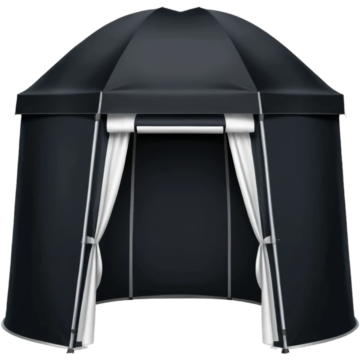 Tall Oval Pop up tent black emoji