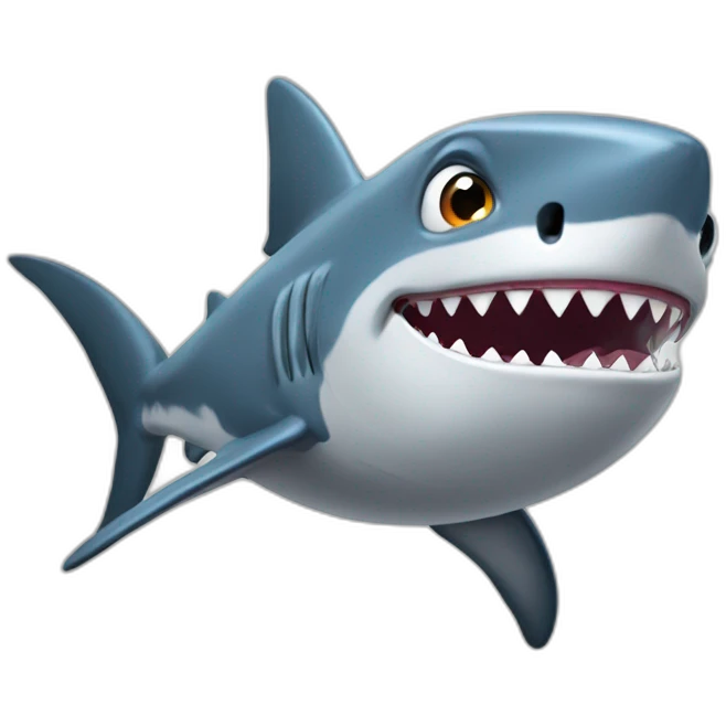 Suprised-shark emoji