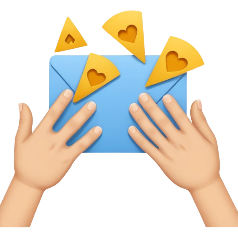 hands cutting out intracate shapes from card emoji