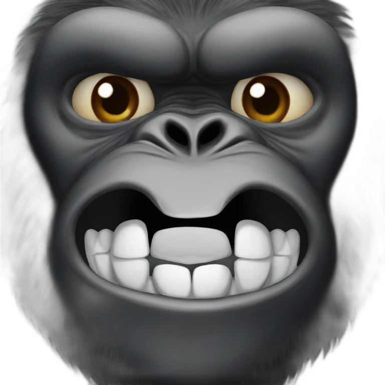 Mouth-gorilla emoji