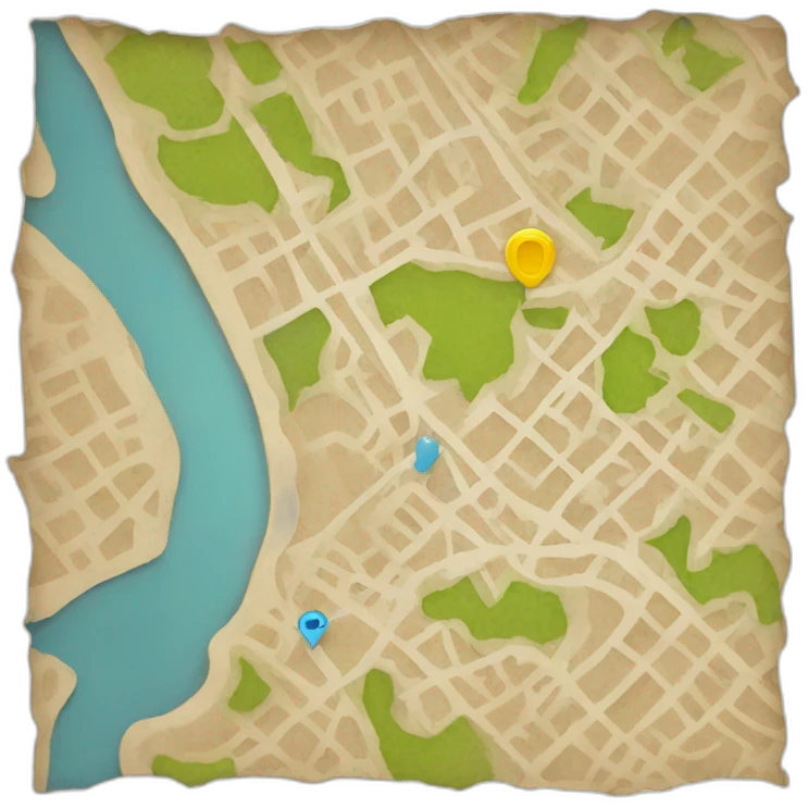 paper map emoji