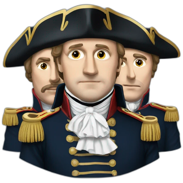 napoleon with 2 anonymous persons emoji