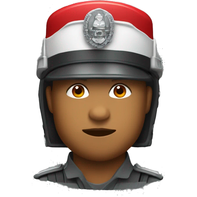 Trooper icon with bino and a colored visor red icon emoji