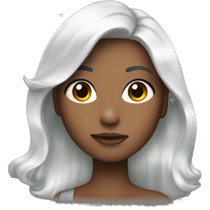 Girl with diamond hair emoji