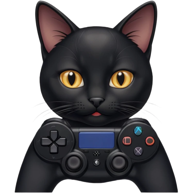 black cat homme-avec-manette-ps4 emoji