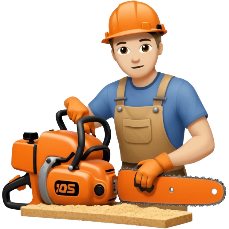 Sculptor with chainsaw emoji