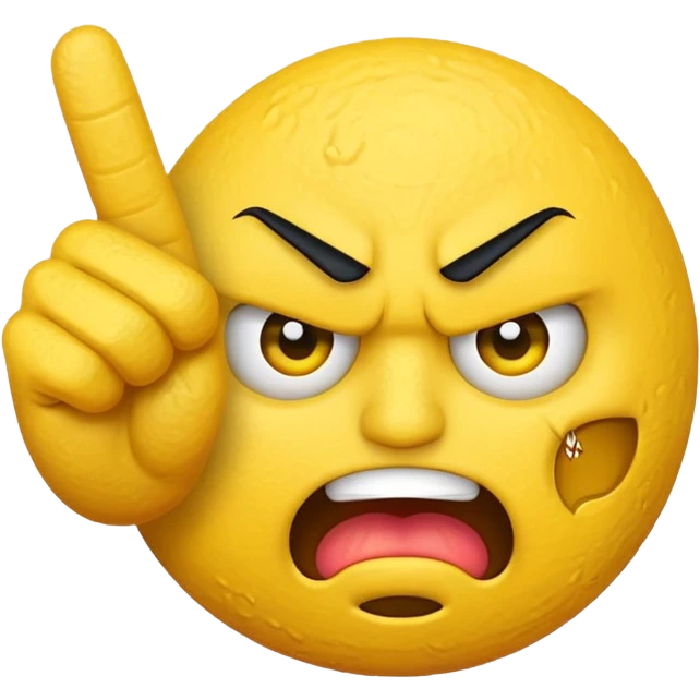 Angry emoji with middle finger emoji