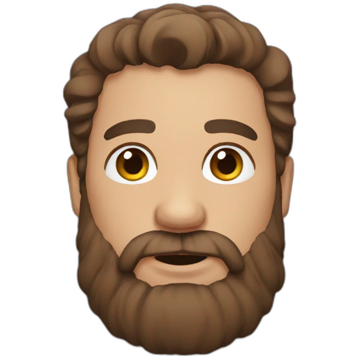 bearded man with brown hair emoji