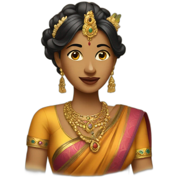 An Indian queen emoji