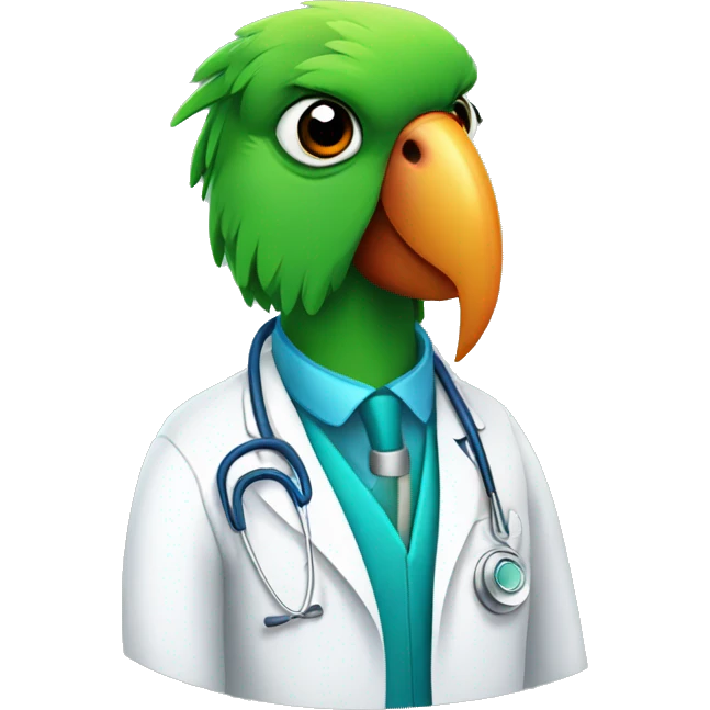 Doctor parrot emoji