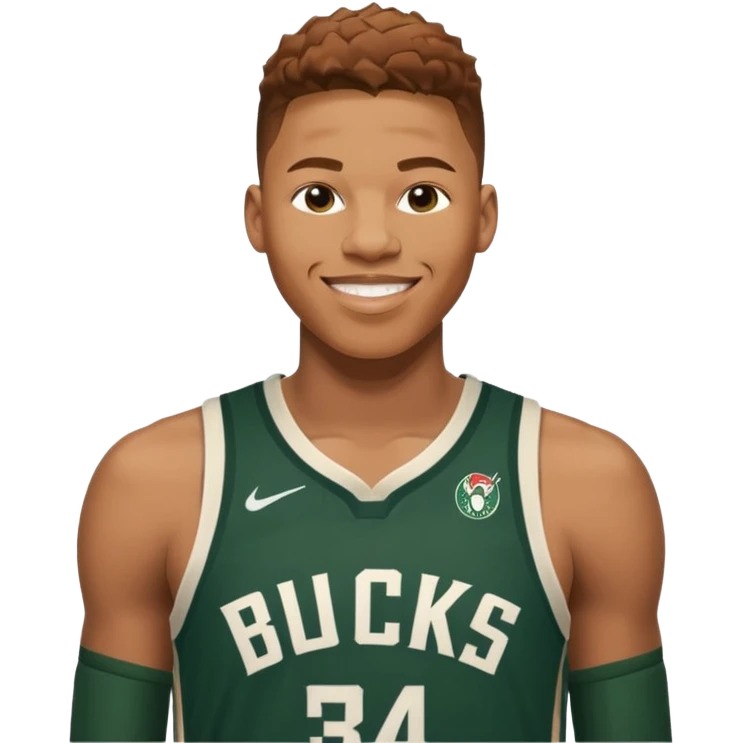 giannis smiling Milwaukee number 347 emoji