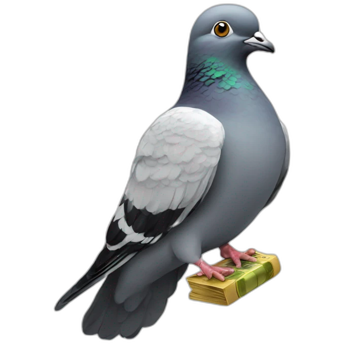 pigeon-money emoji