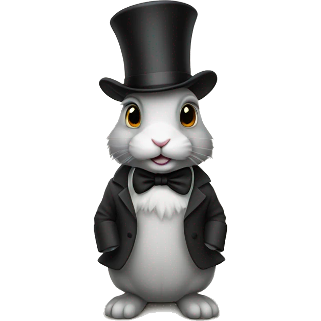 rabbit with tophat emoji