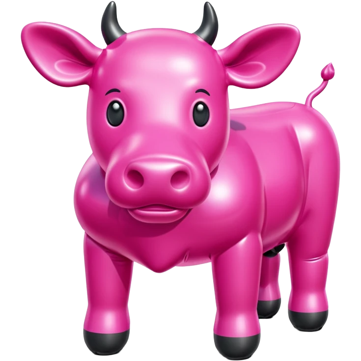   jeff koons style inflatable SPAM cow sculpture  emoji
