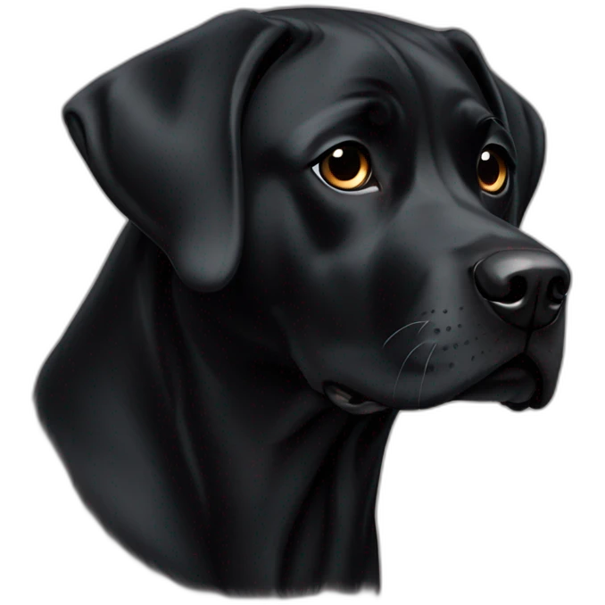 Max the dog black lab boxer mix emoji