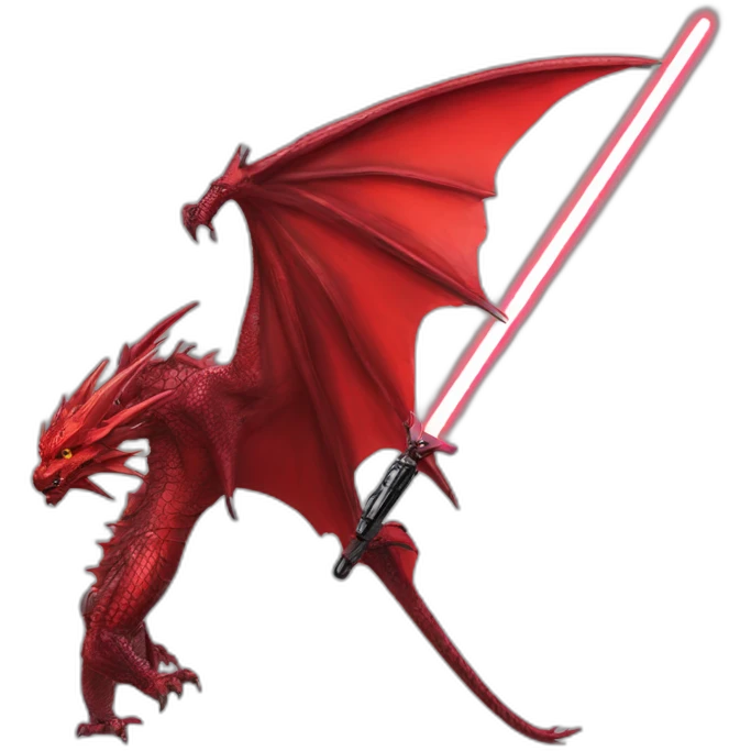 crazy-funny-cyberpunk-red-dragon-head-star-wars-laser-sword-red emoji