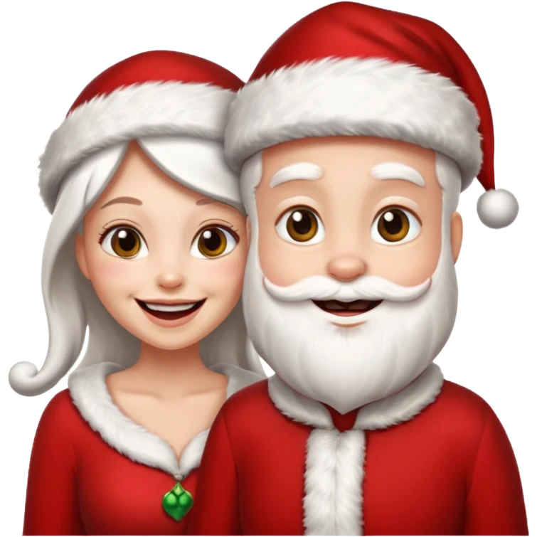 Make an emoji of a couple but as Santa Claws and female Santa Claws emoji