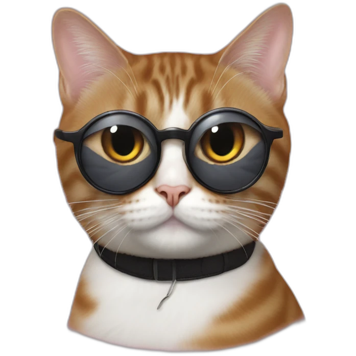 john lennon cat with human eyes and shaquile o’ neal emoji