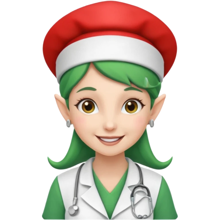 elf nurse with nurse hat emoji
