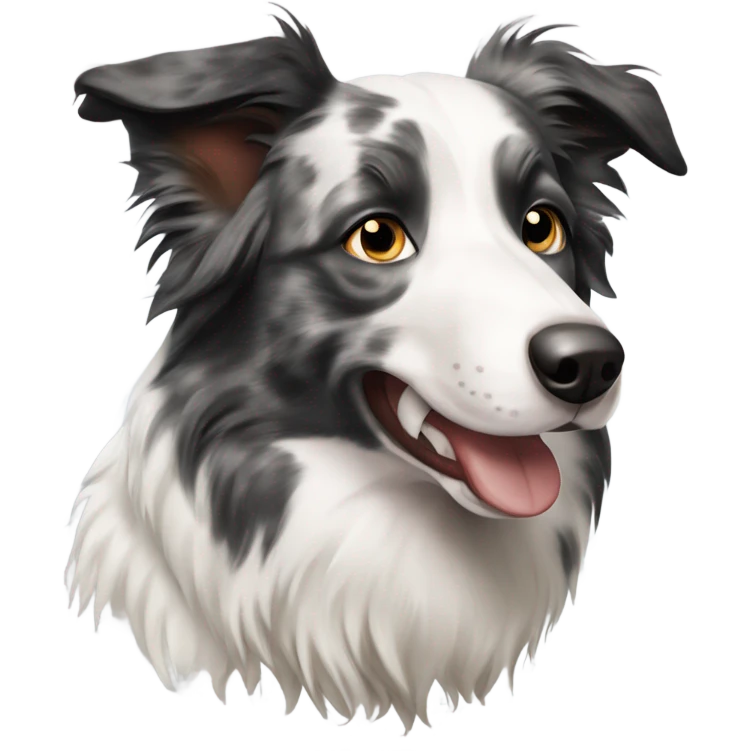 Merle border collie emoji