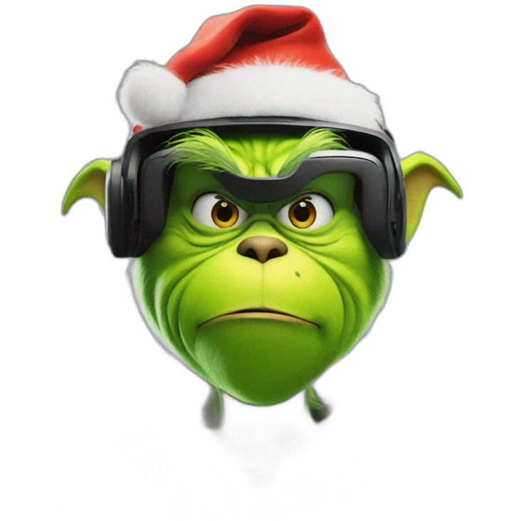 Grinch in vr headset emoji
