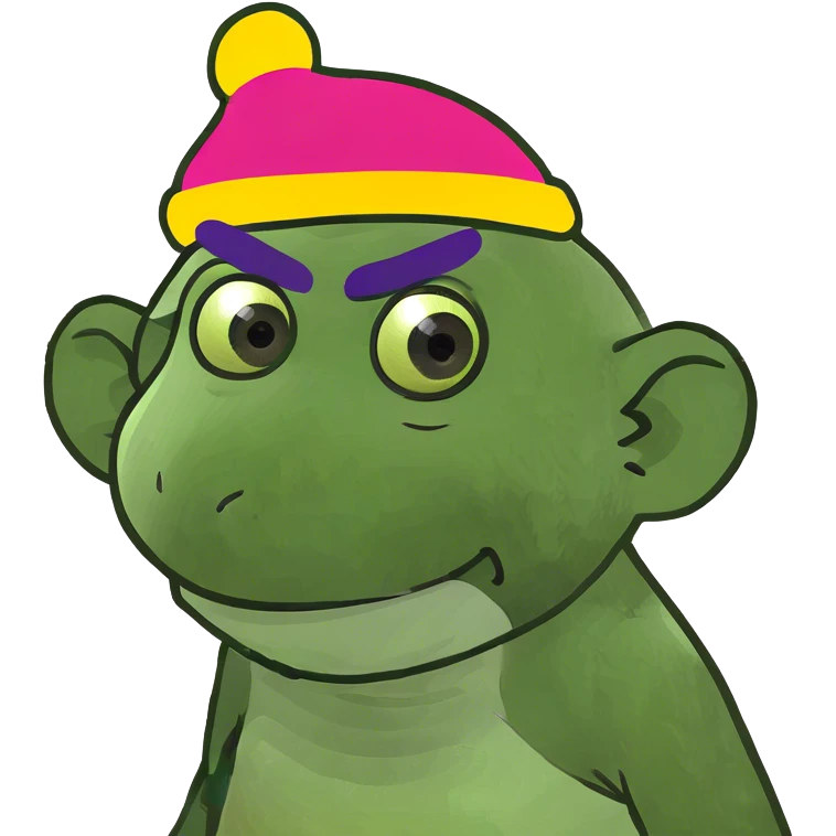 Monkey with googly eyes emoji