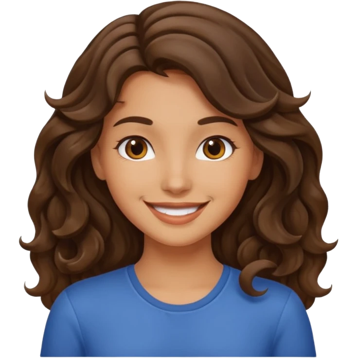 Brunette girl wavy nothing full body  emoji