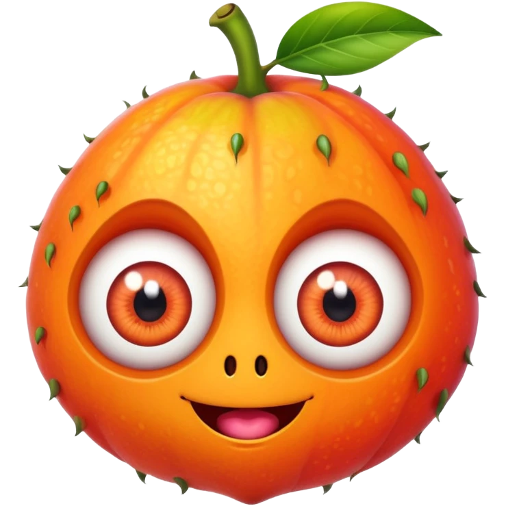 Cute monster Fruit. emoji