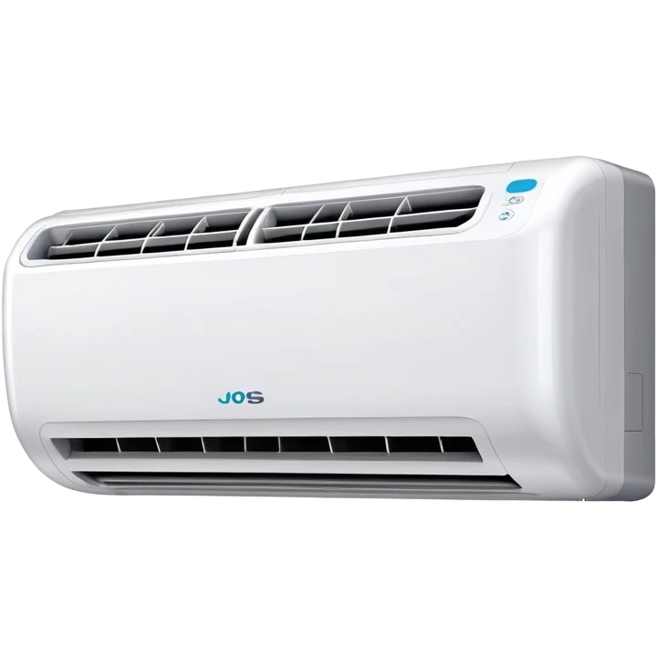 Modern wall-mounted air conditioner with cool air flowing out emoji