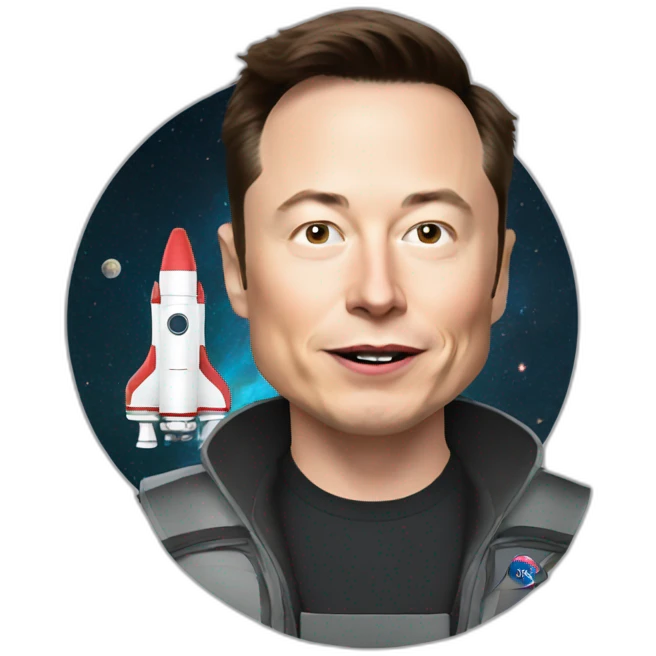 Elon Musk eat space rocket emoji