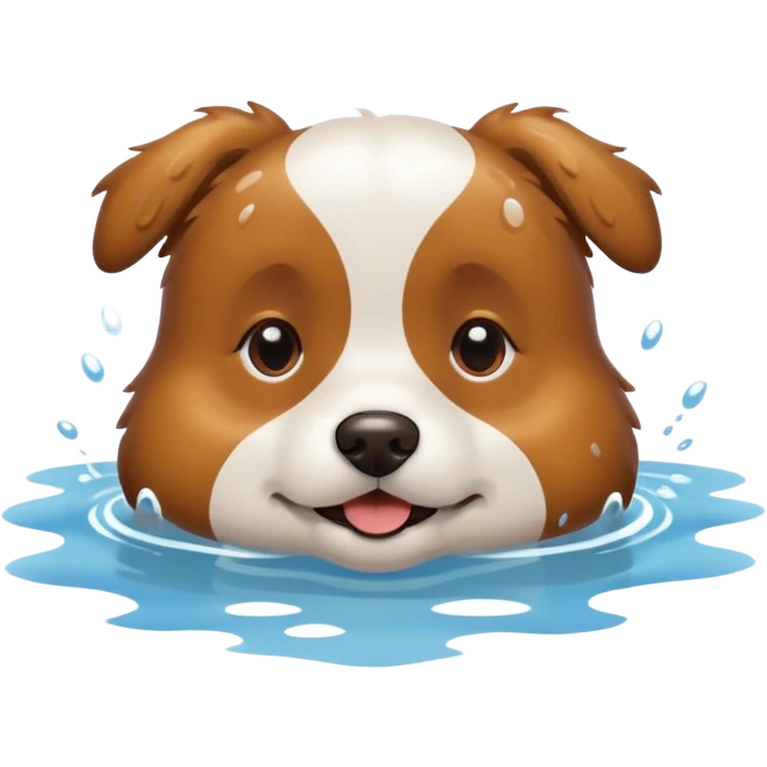 Dog swimming  emoji