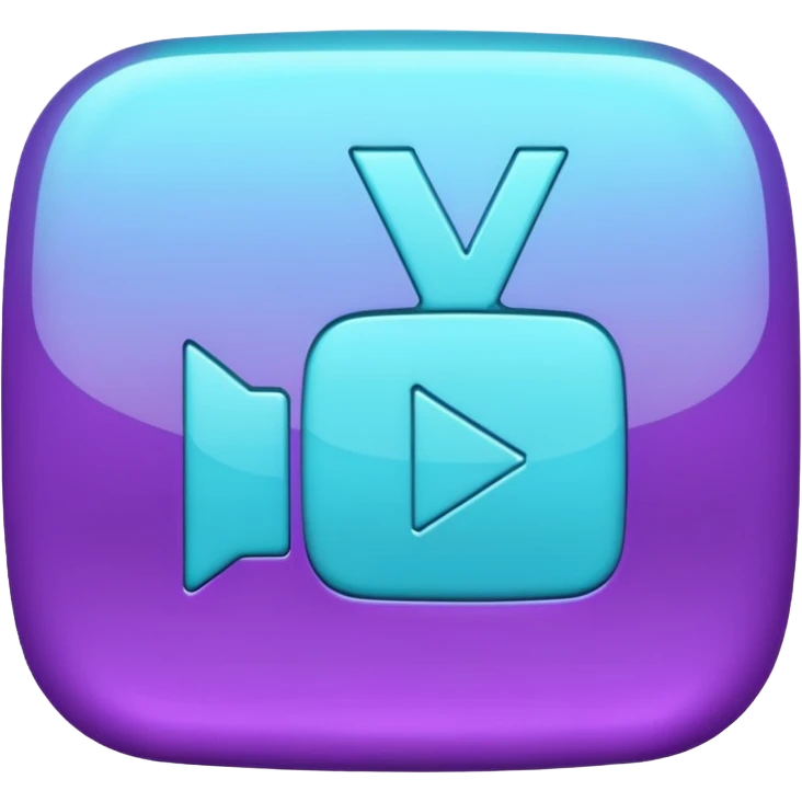 Purple and Cian Symbol youtube app emoji