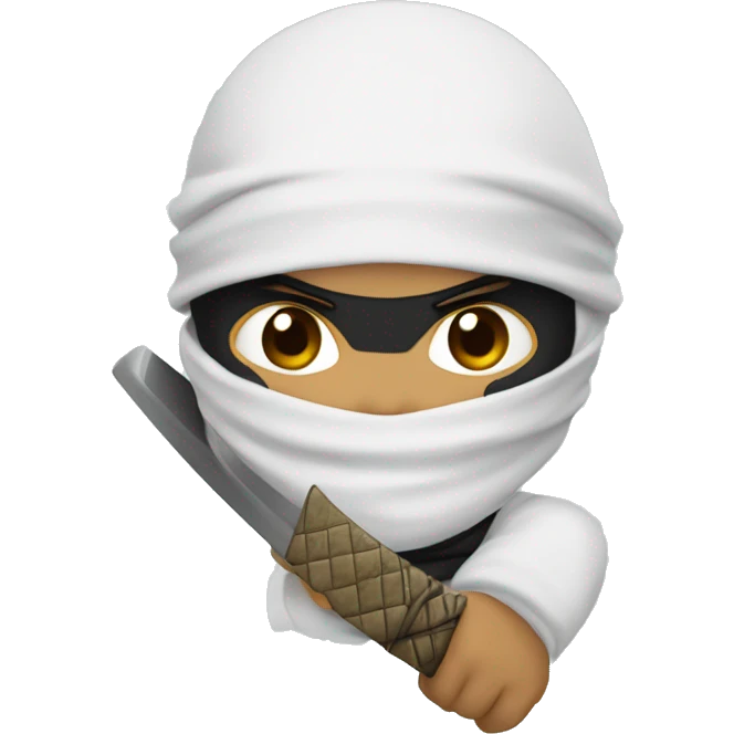 Ninja Blanco peleando emoji