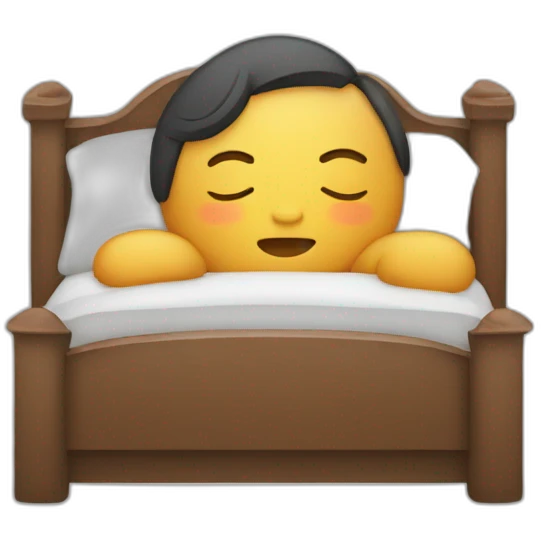 sleeping on bed emoji