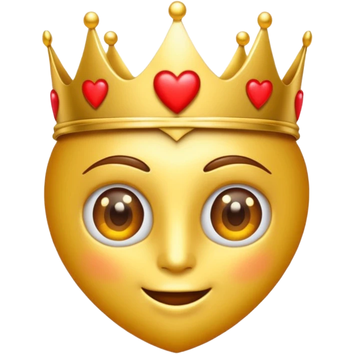 Un emoji con una corona y los ojos enamorados  emoji