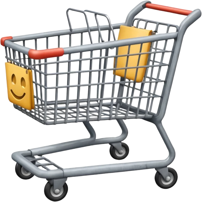 a grey shopping cart emoji
